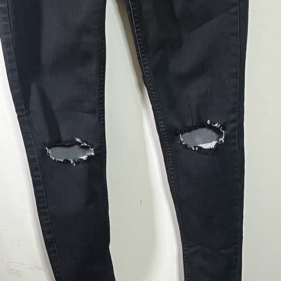 Free People Black Distressed Jeans Sz 25 - Picture 3 of 8